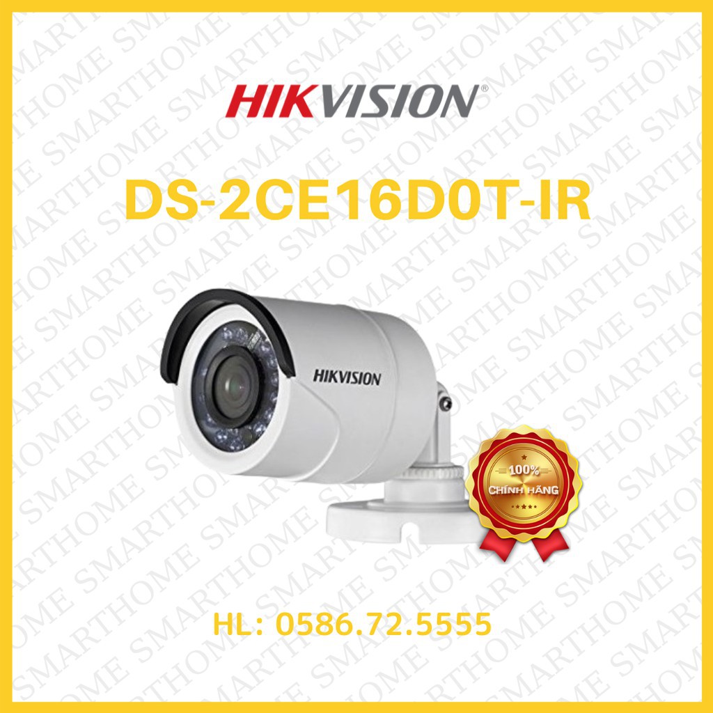 Camera HD-TVI 4 in 1 hồng ngoại 2.0 MP HIKVISION DS-2CE16D0T-ITF, DS-2CE16D0T-ITPF,  DS-2CE16D0T-ITF