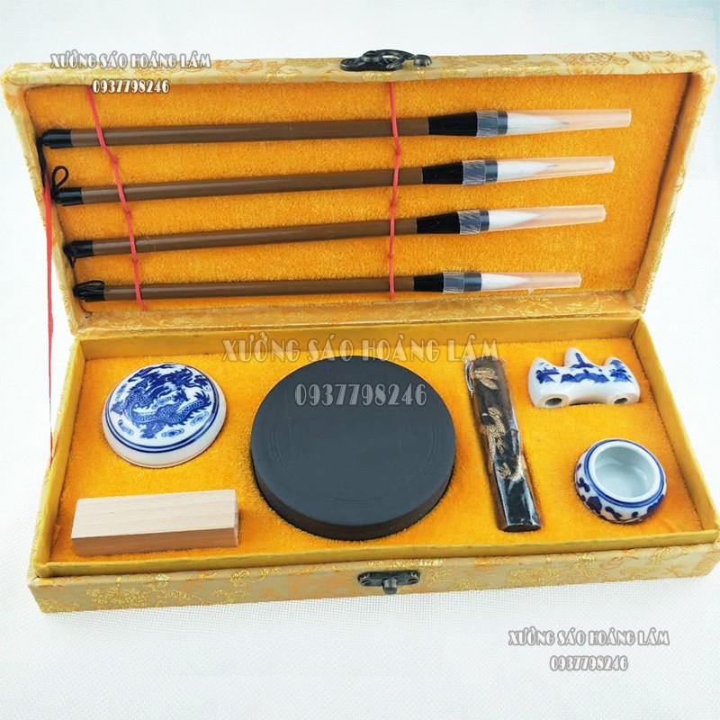 ♣Bộ văn phòng tứ bảo tập viết thư pháp giá rẻ, bút lông cọ vẽ, mực tàu, nghiên mực... [MUA 1 ĐƯỢC 10]