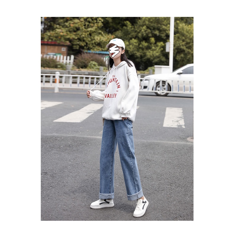 Quần jean nữ ống rộng SUMMER quần bò suông lưng cao 3 màu SM90