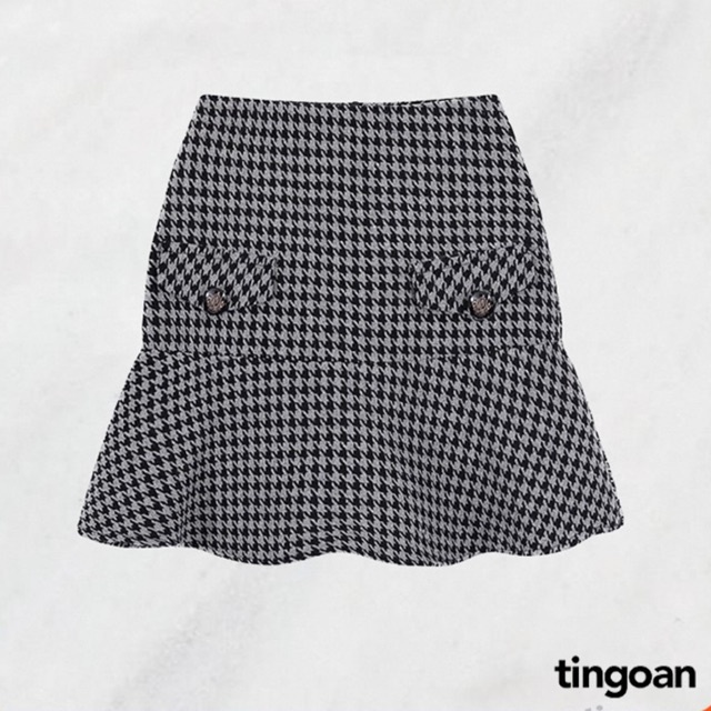 TINGOAN® - Chân váy cạp lưng cao đuôi cá xám tingoan JESSICA SKIRT/GR