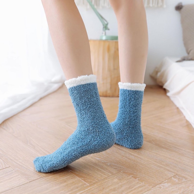 Vớ len cổ cao vừa dày dặn ấm áp thoải mái phong cách Hàn Quốc cho nữ