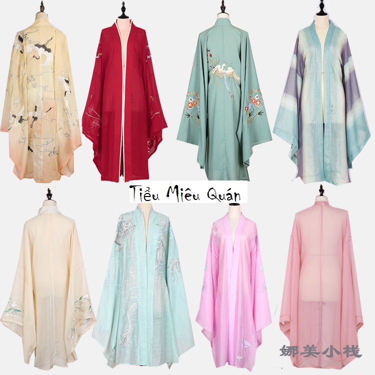 Nhiều mẫu áo choàng voan cổ trang khoác ngoài Hán phục