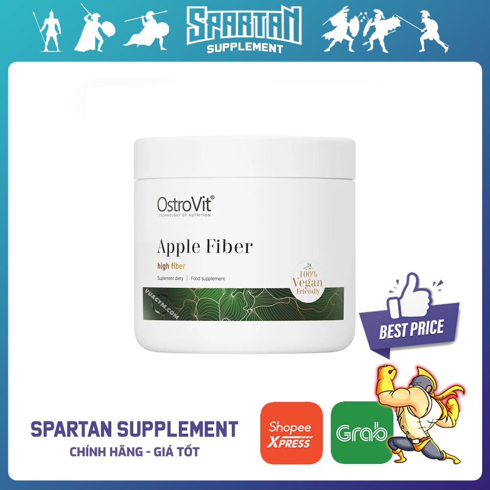 Ostrovit Apple Fiber, Bột Chất Xơ từ Táo, tăng cường sức khỏe hệ tiêu hóa 200 Grams