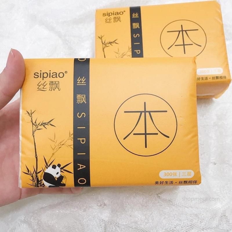 Thùng 30 gói giấy ăn gấu trúc siêu dai Sipiao