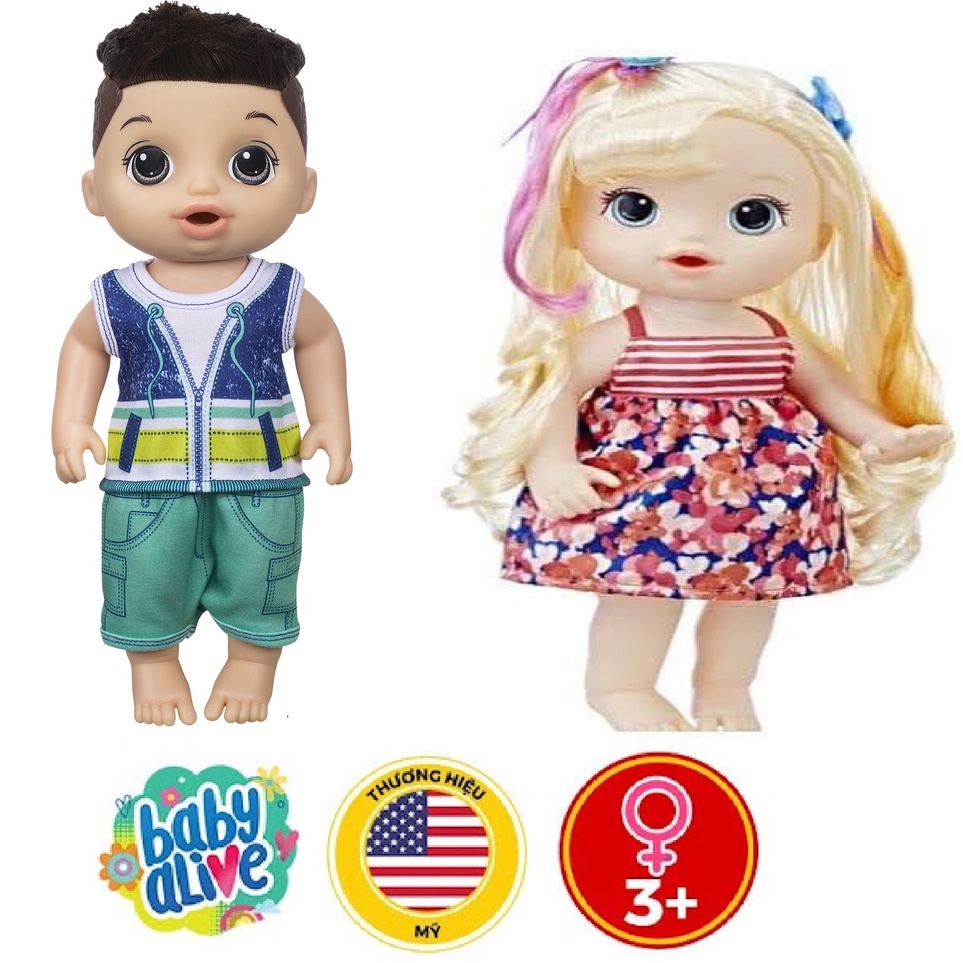 Búp Bê Baby Alive Hasbro Mỹ 32 cm Có Tóc - American Doll