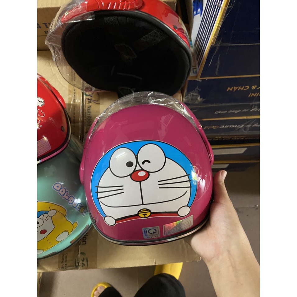 MŨ BẢO HIỂM CÓ KÍNH CHÓNG BỤI CHO BÉ