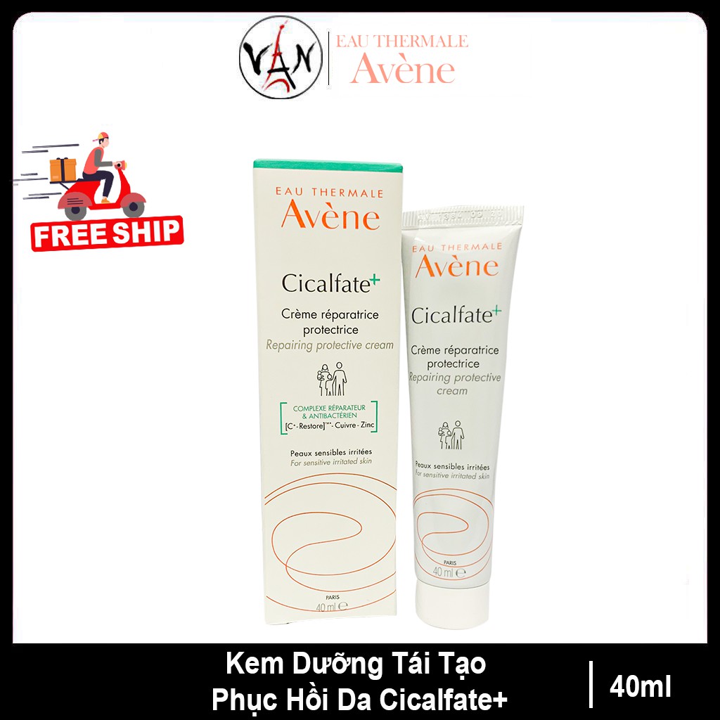 [ Avene] Kem phục hồi, liền sẹo cấp ẩm cho da avene cicalfate+ repairing protective cream 40ml &amp; 100ml