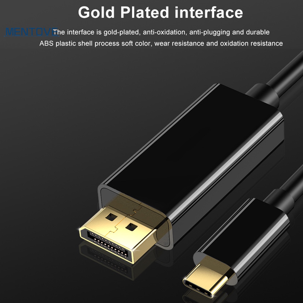 Dây Cáp Chuyển Đổi Usb Type C Sang Dp Màu Đen Dài 1.8m Ổn Định Cho Máy Tính | BigBuy360 - bigbuy360.vn