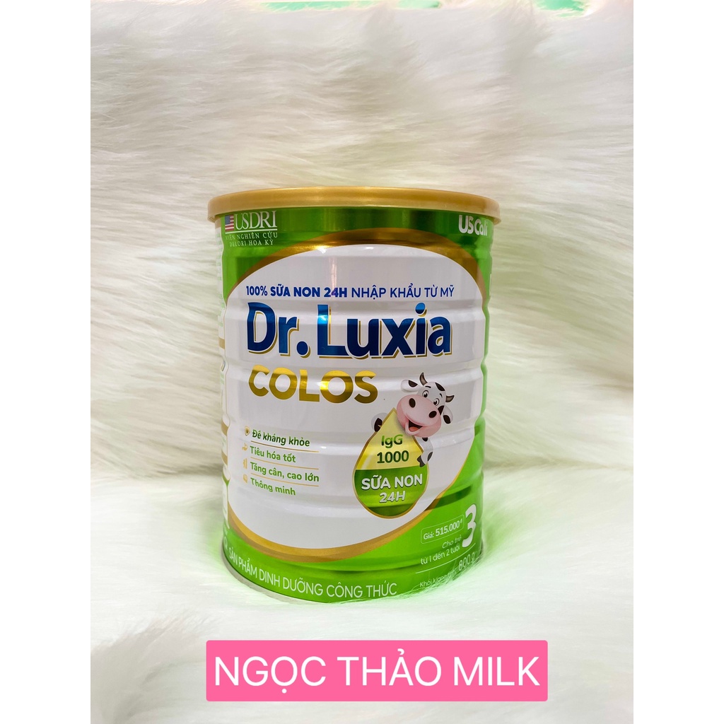 Sữa bột Dr. Luxia Colos số 1,2,3,4 800g (Mẫu mới Date 2024)