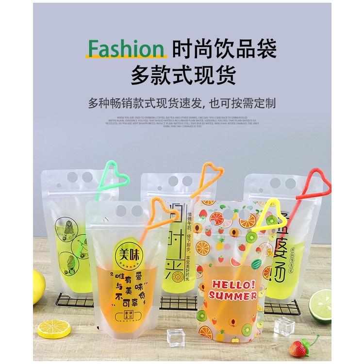 SỈ 10 Túi Díp Đựng Đồ Uống Cực Chất Kềm Ống Hút - HÀNG MỚI VỀ