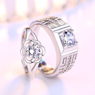 Tặng hộp Nhẫn cặp nạm đá zircon BHN90