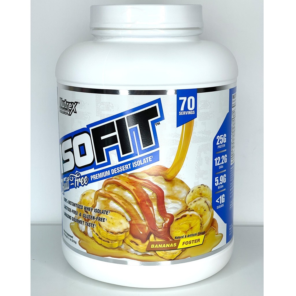 Nutrex Isofit Whey protein tăng cơ tinh khiết 100% isolate