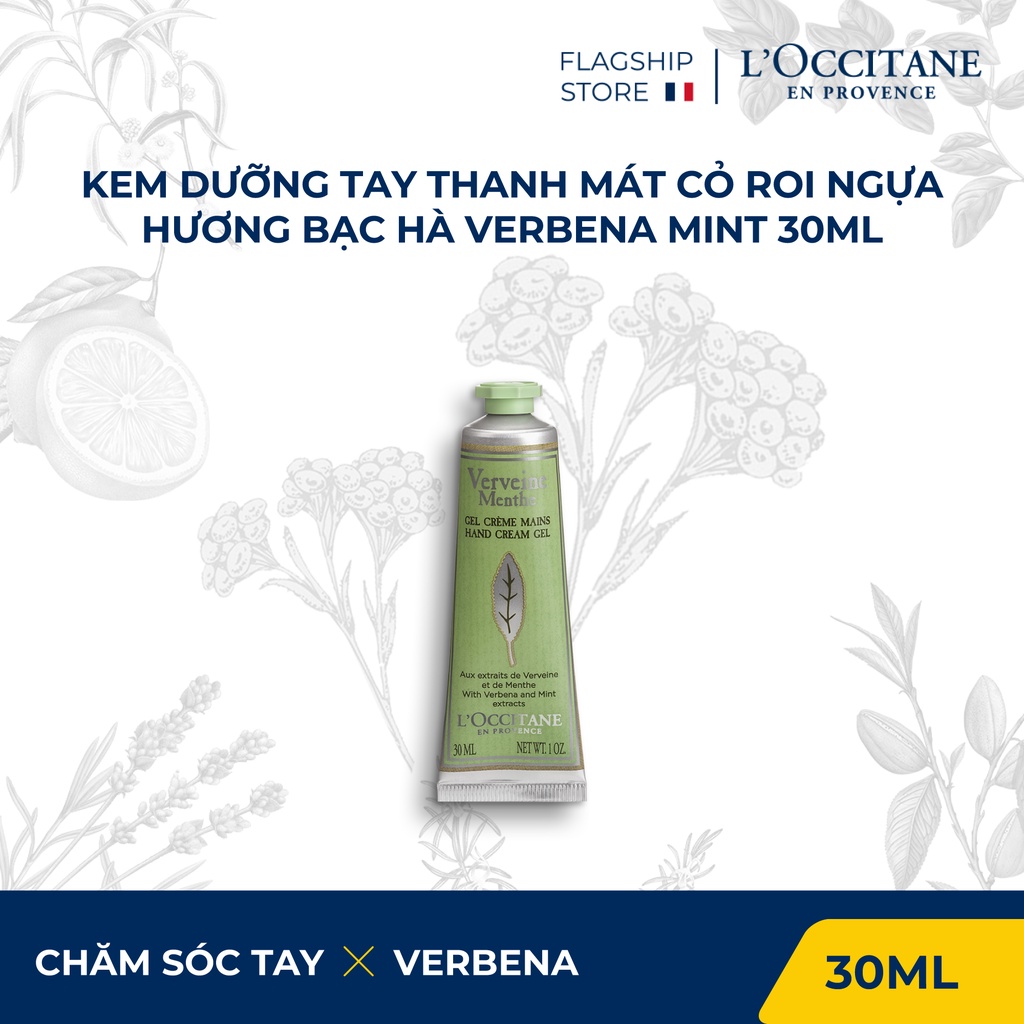 [Mã COSLOC12 giảm 10% đơn 400K] Kem Dưỡng Tay L'Occitane Thanh Mát Hương Bạc Hà Cỏ Roi Ngựa 30ml