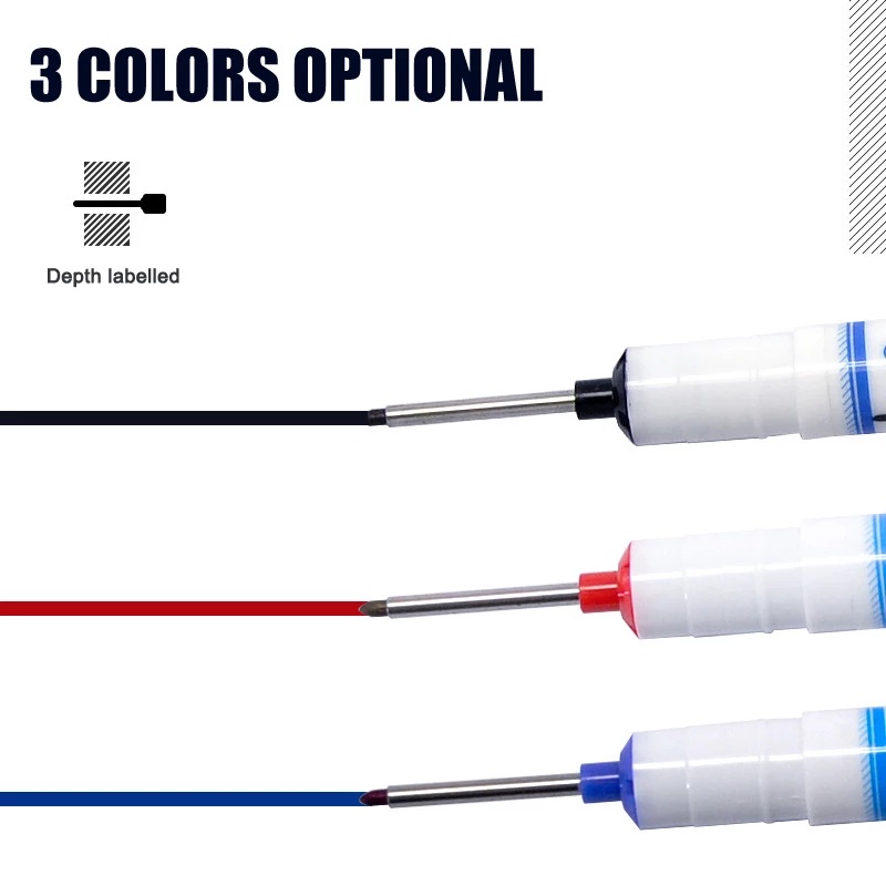Bút lông đánh dấu gỗ với ngòi dài 20mm khô nhanh kháng nước đa năng cho làm mộc/kim loại/ô tô/phòng tắm