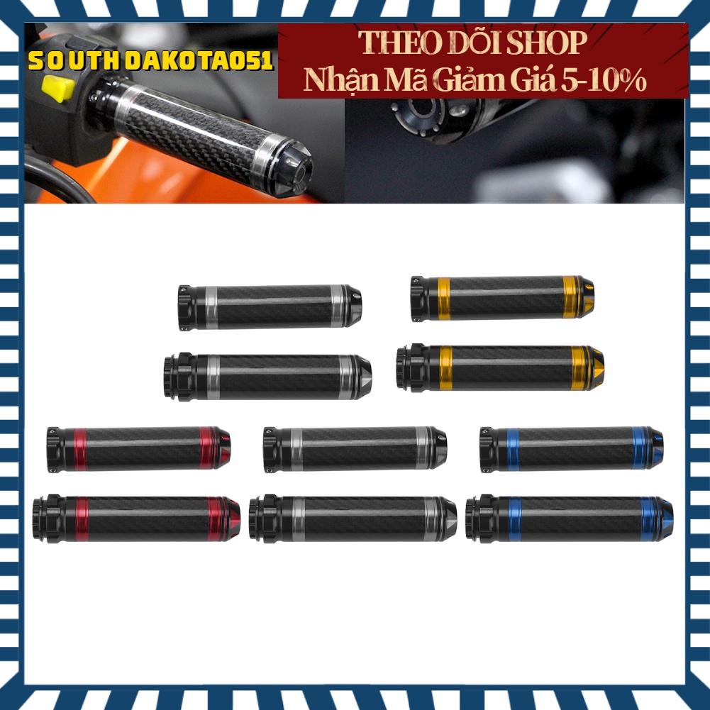 [Hàng HOT] 2PCS Bao Tay xe máy bằng carbon Chống ăn mòn thấm nước gắn mọi loại xe 7/8in【Southdakota051】