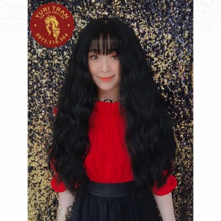 Tóc bộ siêu cấp YuriTran (Sóng xù 2 màu: đen- xám nâu)