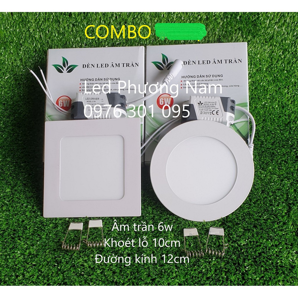  Đèn Led Panel Âm Trần Tròn 3w - > 24w