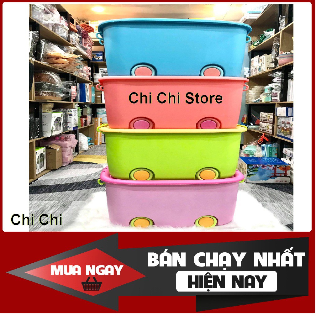 THÙNG Ô TÔ ĐỰNG ĐỒ CHƠI CHO BÉ CÓ BÁNH XE TIỆN LỢI GỌN NHẸ