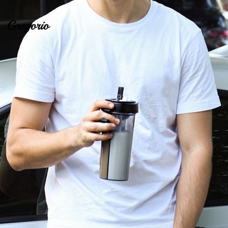 Gregorio~420/600ml Straw Separate Drink Water Beverage Bottle Couples Gift