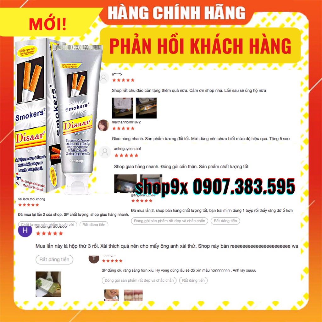 (Chính Hãng) Kem Đánh Răng Cho Người Hút Thuốc Lá Disaar