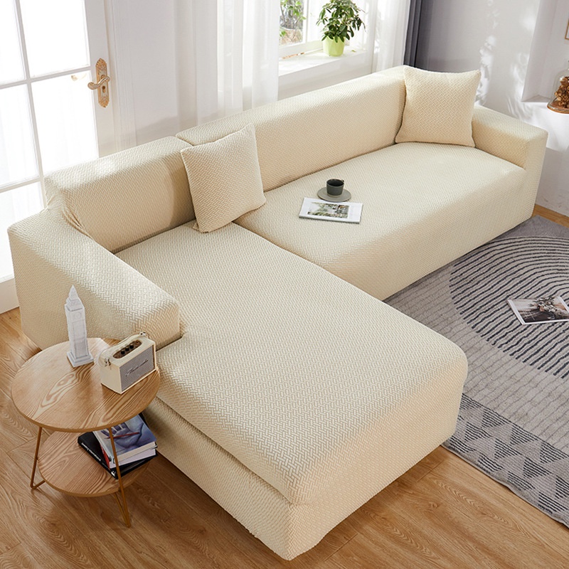 Vỏ bọc ghế sofa chữ L với 1/2/3/4 chỗ ngồi dày dặn co giãn tốt để trang trí nhà cửa
