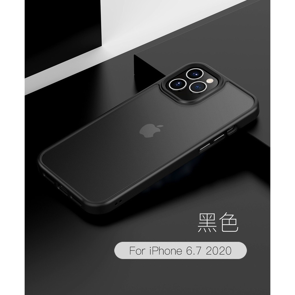 8. Ốp iPhone 12 Pro Max Lưng Nhám Viền Mầu Bảo Vệ Camera