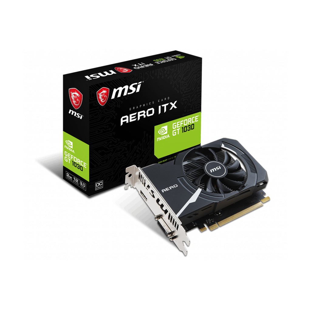 Card Màn Hình - VGA MSI GT1030 AERO ITX 2G OC 64BIT MỚI FULL BOX BH 12 tháng