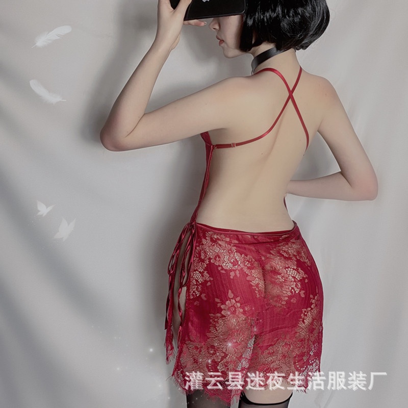 Váy Ngủ Xẻ Tà Sexy Quyến Rũ Có Dây Điều Chỉnh 5313