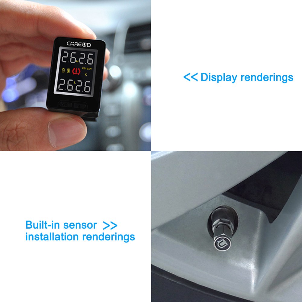 Careud U912NF TPMS phù hợp với hệ thống giám sát áp suất lốp ô tô NISSAN, KIA, HYUNDAI, HONDA MAZDA SUZUKI