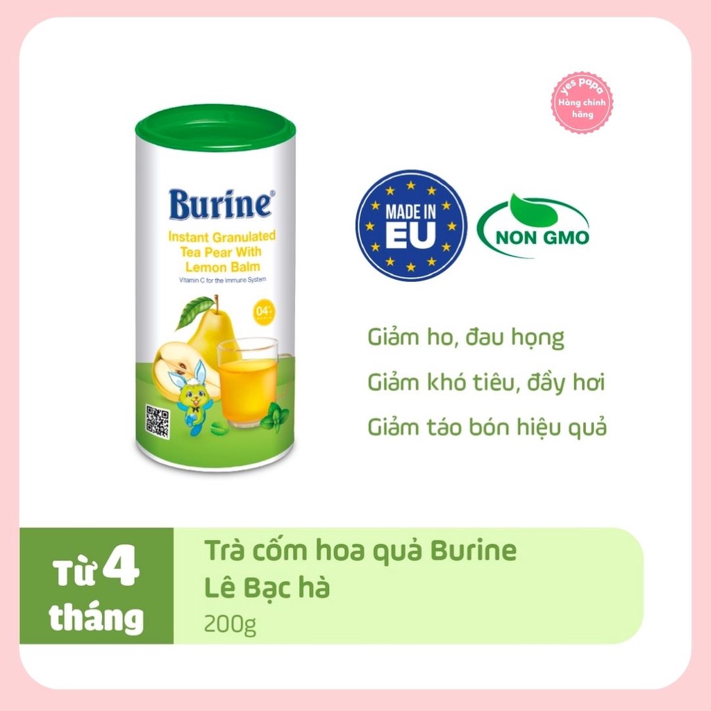 Trà cốm hoa quả Burine Đủ Vị 200g/hộp