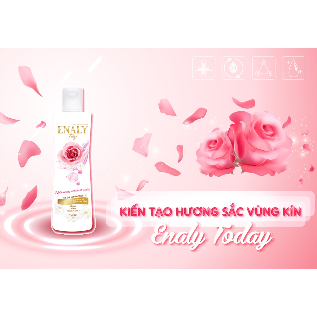 Dung Dịch Vệ Sinh ENALY Kháng Khuẩn, Khử Mùi Hôi, Cân Bằng Độ Ẩm, Tạo Hương Thơm Dịu Nhẹ - Chai 150ml