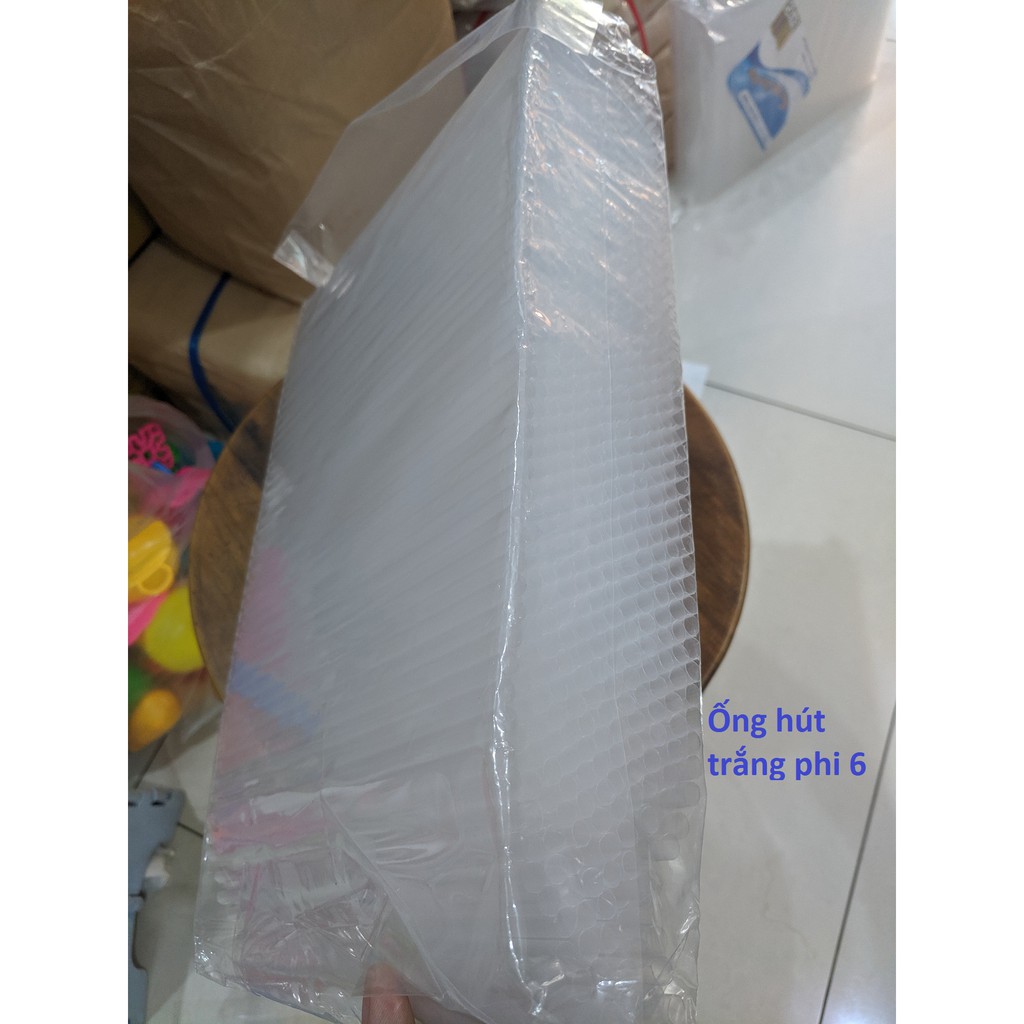 Ống hút TRẮNG - ĐẸP - CỨNG_ phi 6  - 8- 12 Trân châu