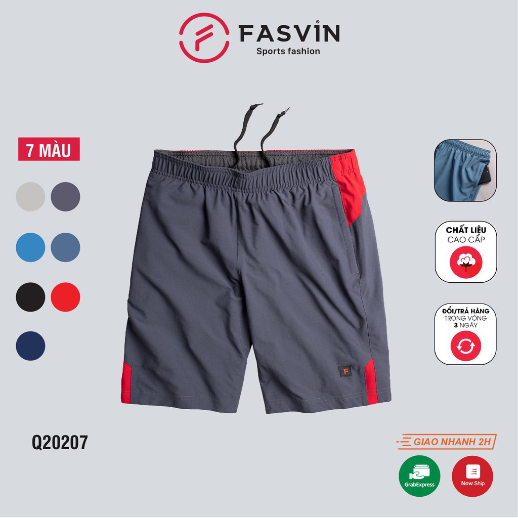 Quần đùi nam Fasvin Q20207.SG vải dù gió mềm mát co giãn tốt phù hợp thể thao hay mặc nhà - HÀNG MỚI VỀ