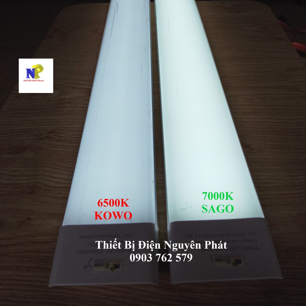 Tuýp LED bán nguyệt 1.2m 60w đầu Vuông Siêu sáng tiết kiệm điện