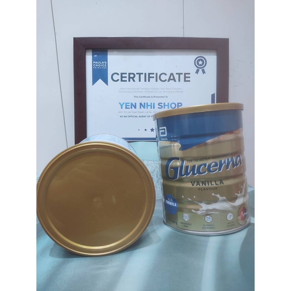 SỮA GLUCERNA ÚC hương vani lon 850g dành cho ngu ời tiểu đường.