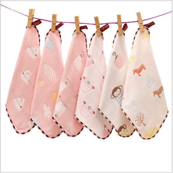 [Mã 267FMCGSALE giảm 8% đơn 500K] Khăn mặt cotton lee lee 6 lớp mềm mịn cho bé DCT22-CHICOMA