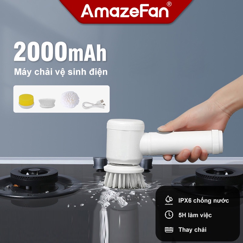 Máy cọ rửa cầm tay không dây cầm tay điện USB,bàn chải Vệ Sinh Bếp,magic brush,Máy Cọ Rửa nhà tắm,Bộ vệ sinh 5 trong 1