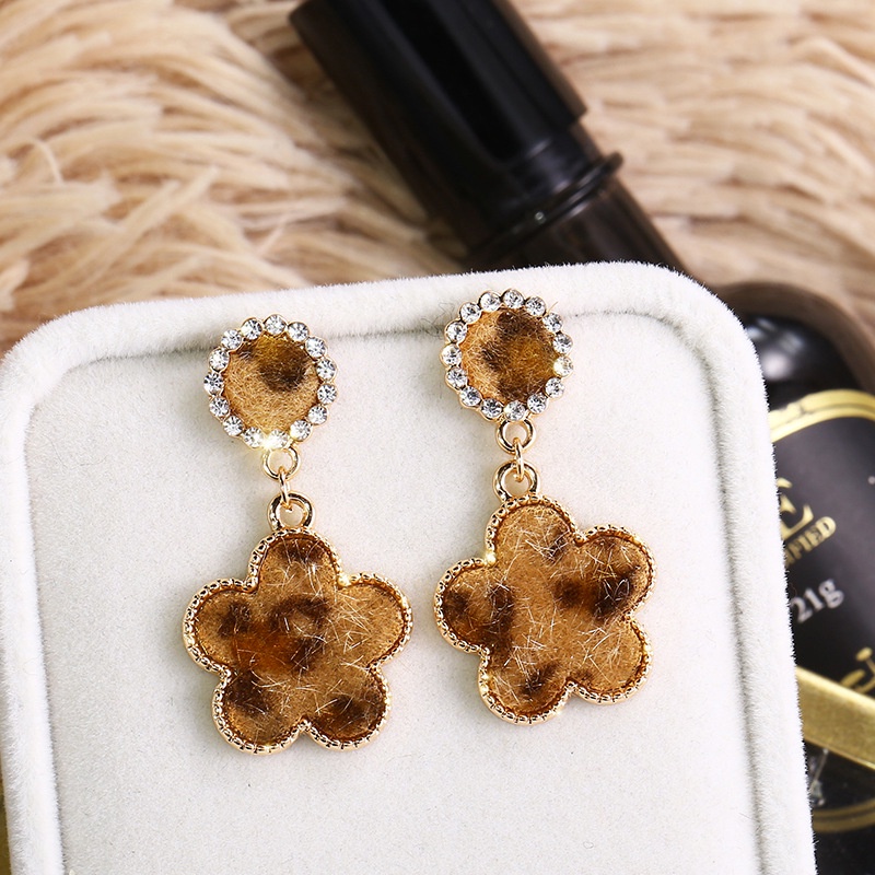 Bông Tai Họa Tiết Da Báo Phong Cách Âu Mỹ Cá Tính