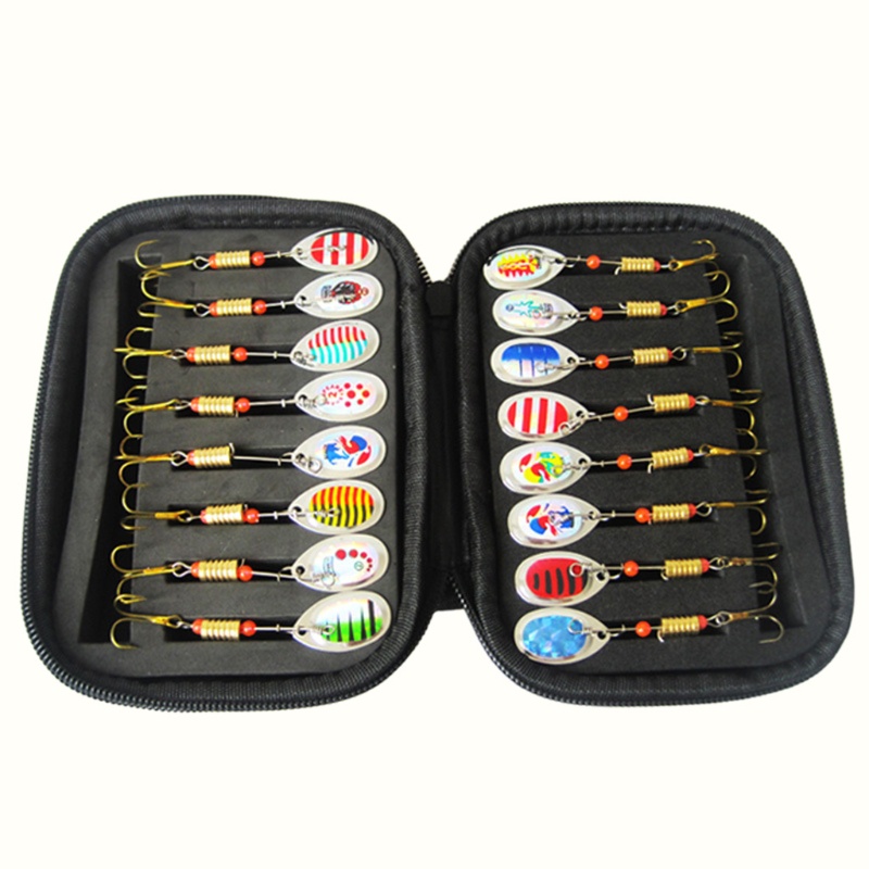QQ Set 16 Mồi Câu Cá Giả Kèm Túi Đựng Tiện Dụng