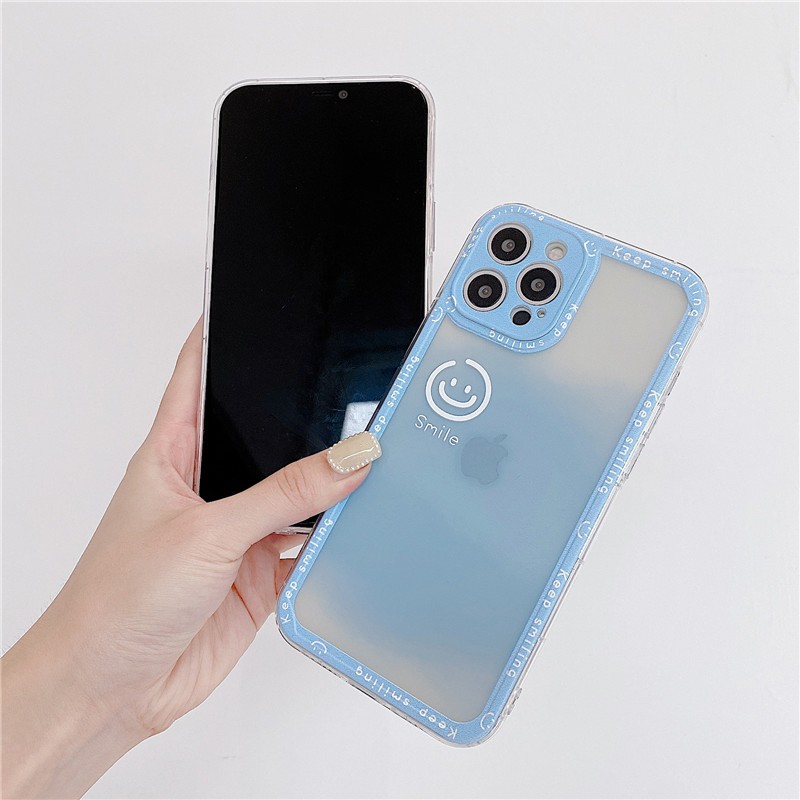 Ốp Điện Thoại Tpu Mềm Chống Sốc Màu Gradient Hình Mặt Cười Cho Iphone 12 11 Pro Max Mini X Xr Xs 7 8 | BigBuy360 - bigbuy360.vn