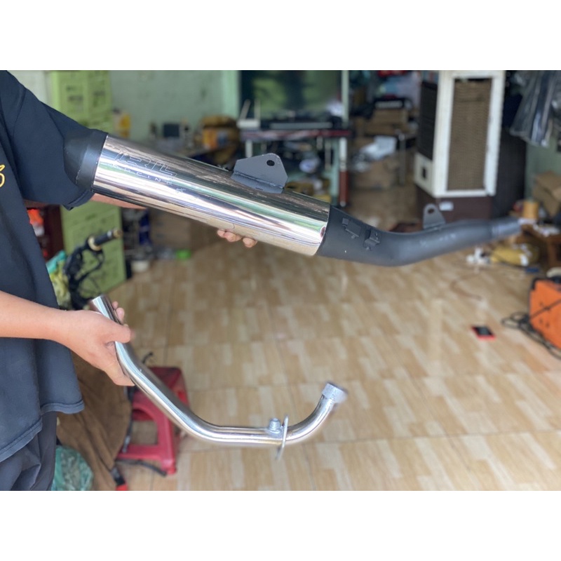 Pô sonic redleo có êm và pxl tặng kèm ốp pô và cổ
