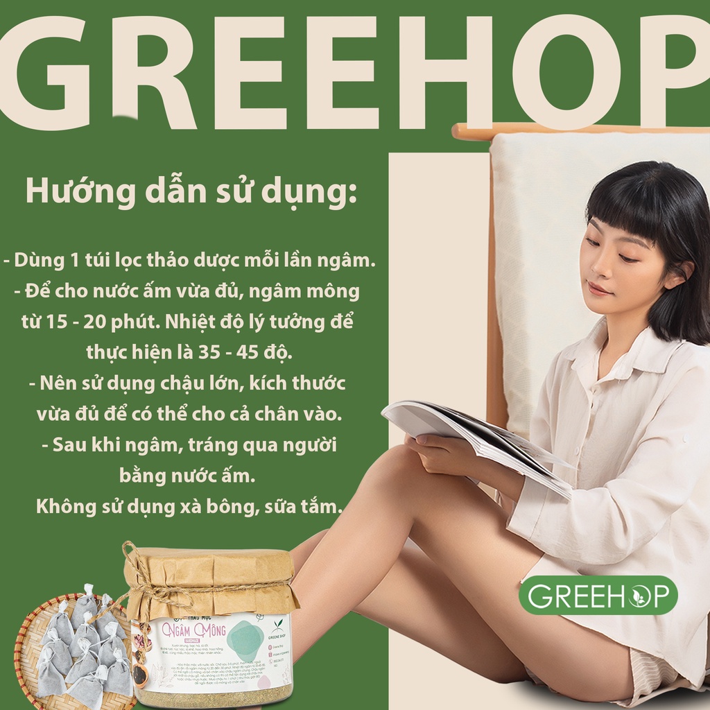 Ngâm rửa vùng kín thảo dược Greehop giúp se khít, hồng hào, hết mùi hôi
