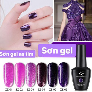 Sơn gel AS nhũ tím ( mã ZZ - chai đen )