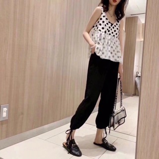 Sét áo chấm bi quần thụng
