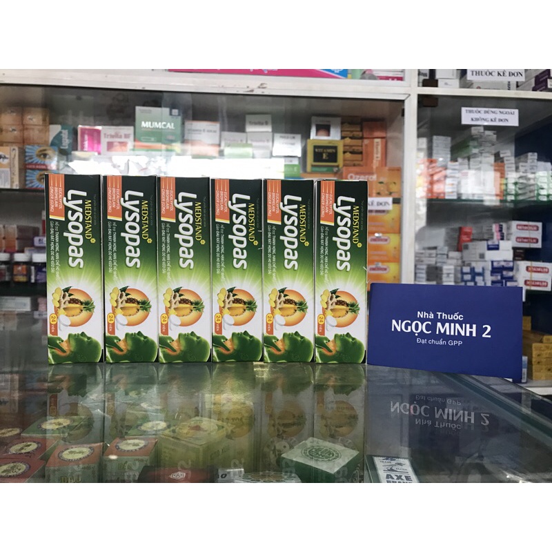✅ [Chính Hãng] Medstand Lysopas hỗ trợ thanh họng, hạn chế ho nhiều giảm đau rát họng do ho kéo dài  viên ngậm