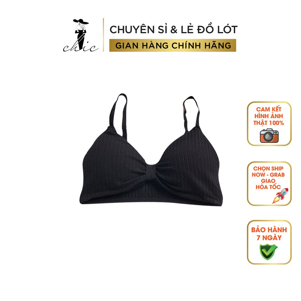 Áo Ngực CBTBRA09 Áo Bra CHIC Chất Thun Cotton Gân Tăm Hàng Loại 1 Siêu Thoải Mái Mỏng Nhẹ (Freesize 45-65kg)