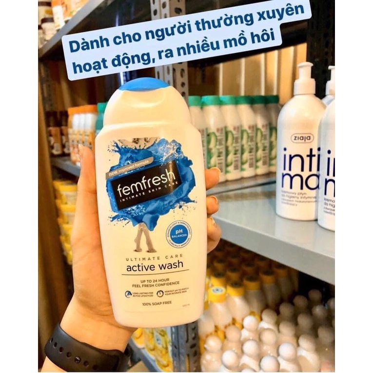 Dung dịch vệ sinh phụ nữ Femfresh nhiều màu UK và ÚC  250ml Chuẩn 100% GentsOfficialStore