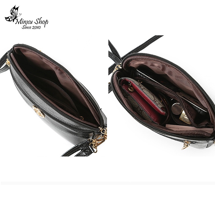 Túi xách đeo chéo nữ da đẹp, Túi Đeo Vai Nhiều Ngăn Đi Chơi Tiện Lợi, Làm Qùa Tặng Xinh Đẹp phong cách Hàn Quốc TD12