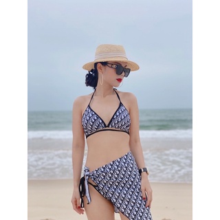 Set bikini 3 mảnh thương hiệu di o kèm khăn quấn