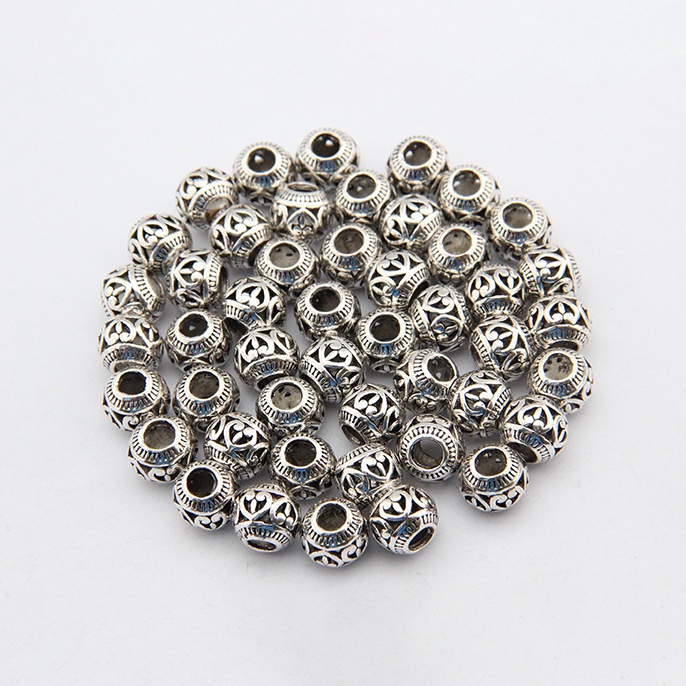 1 hạt charm hoa văn tây tạng nhiều kích thước nguyên liệu làm trâm làm trang sức cổ trang